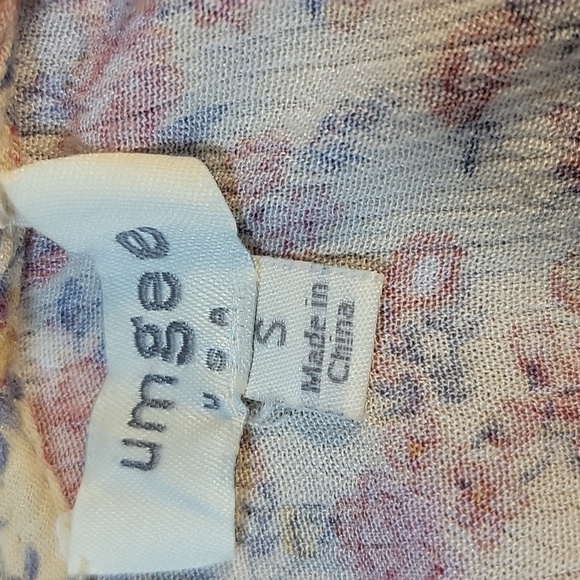 Umgee Floral Mini Dress‎ - Cream and Pink Small - Picture 7 of 7